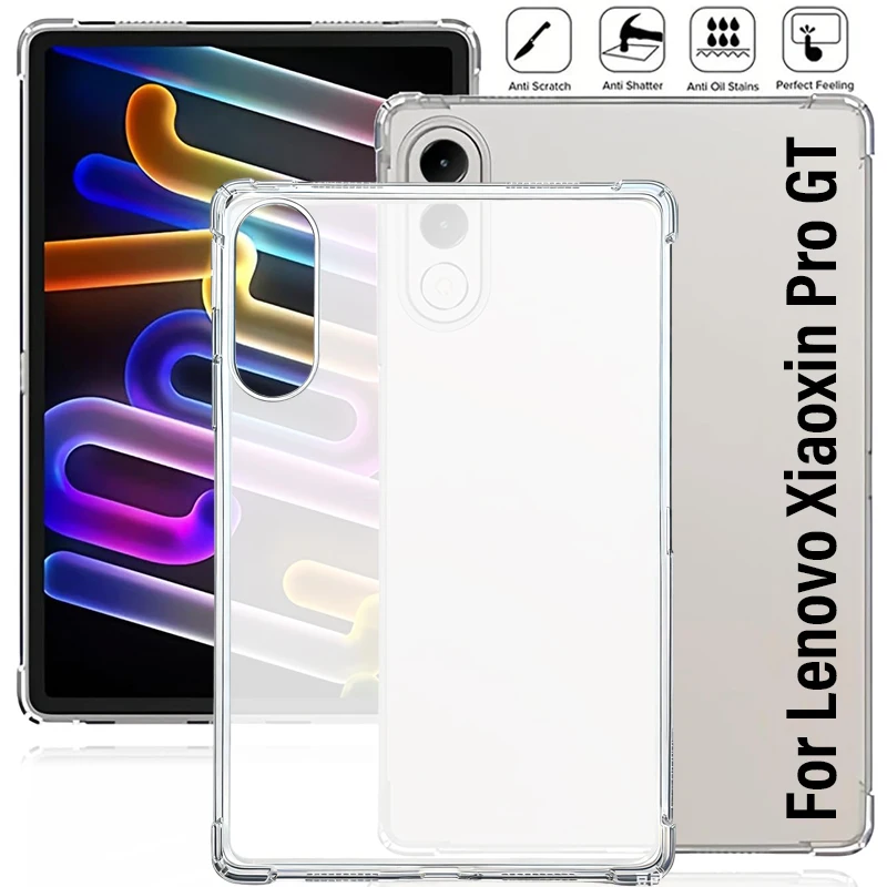 

Transprent TPU Soft Case For Lenovo Xiaoxin Pad Pro GT 11.1inch 2025 Tablet Clear Protective Cover Shockproof Anti Fall Shell