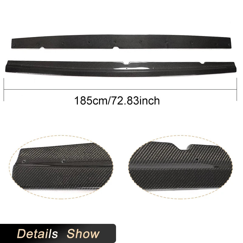 Carbon Fiber Car Side Skirts Apron Lip For Volkswage VW Golf 6 VI MK6 R20 R Hatchback 2 Door 2010-2013 Door Side Skirts FRP - view 5