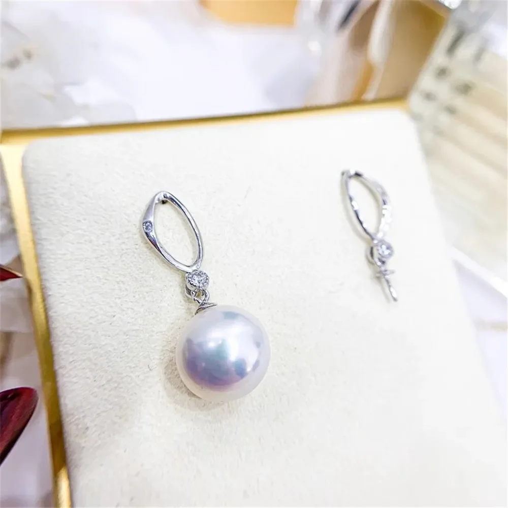 925 Silver Pearl Beads Stud Earrings Setting Base Diy Jewelry Making Findings&Components No Pearl E044