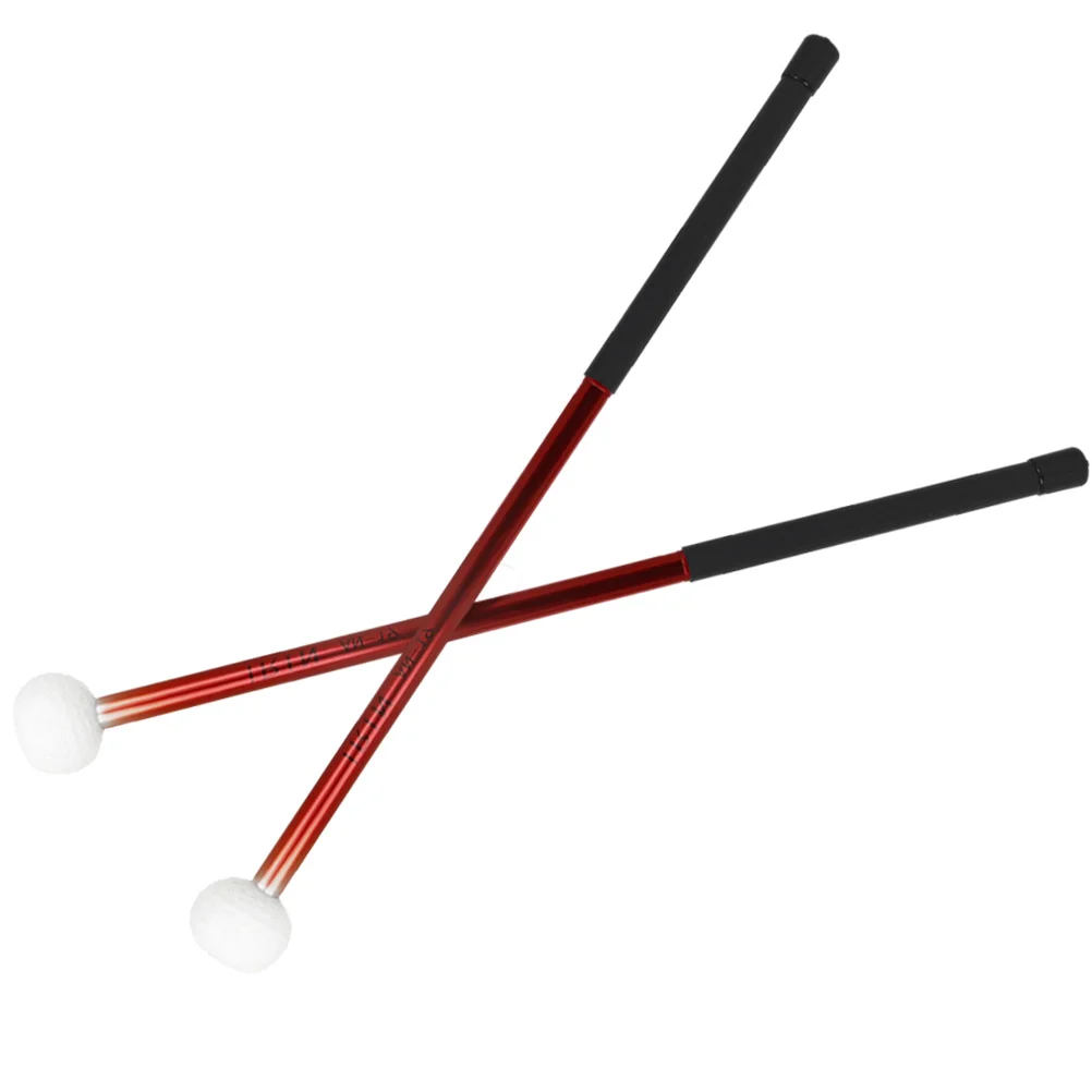 

2pcs Aluminum Alloy Timpani Mallets Felt Head Drum Sticks For Marching Percussion Instruments Drum Accessories Replacement