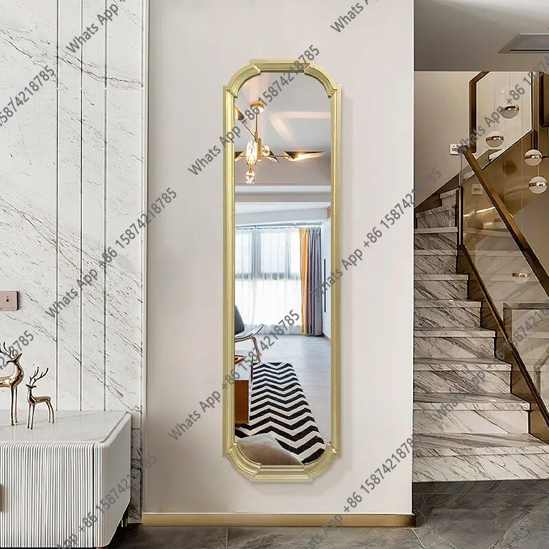 American full-length mirror wall-mounted living room European-style floor-to-ceiling mirror entrance aisle French full-length mi