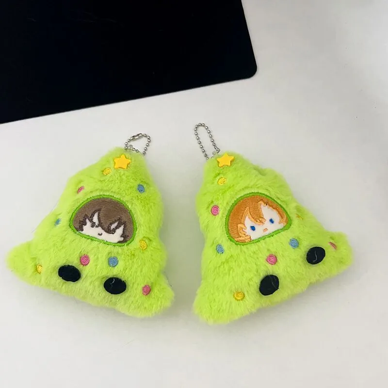Bungo Stray Dogs Christmas Tree Plush Doll Cartoon School Bag Pendant Creative Car Key Fighting Anime Peripheral Holiday Gift
