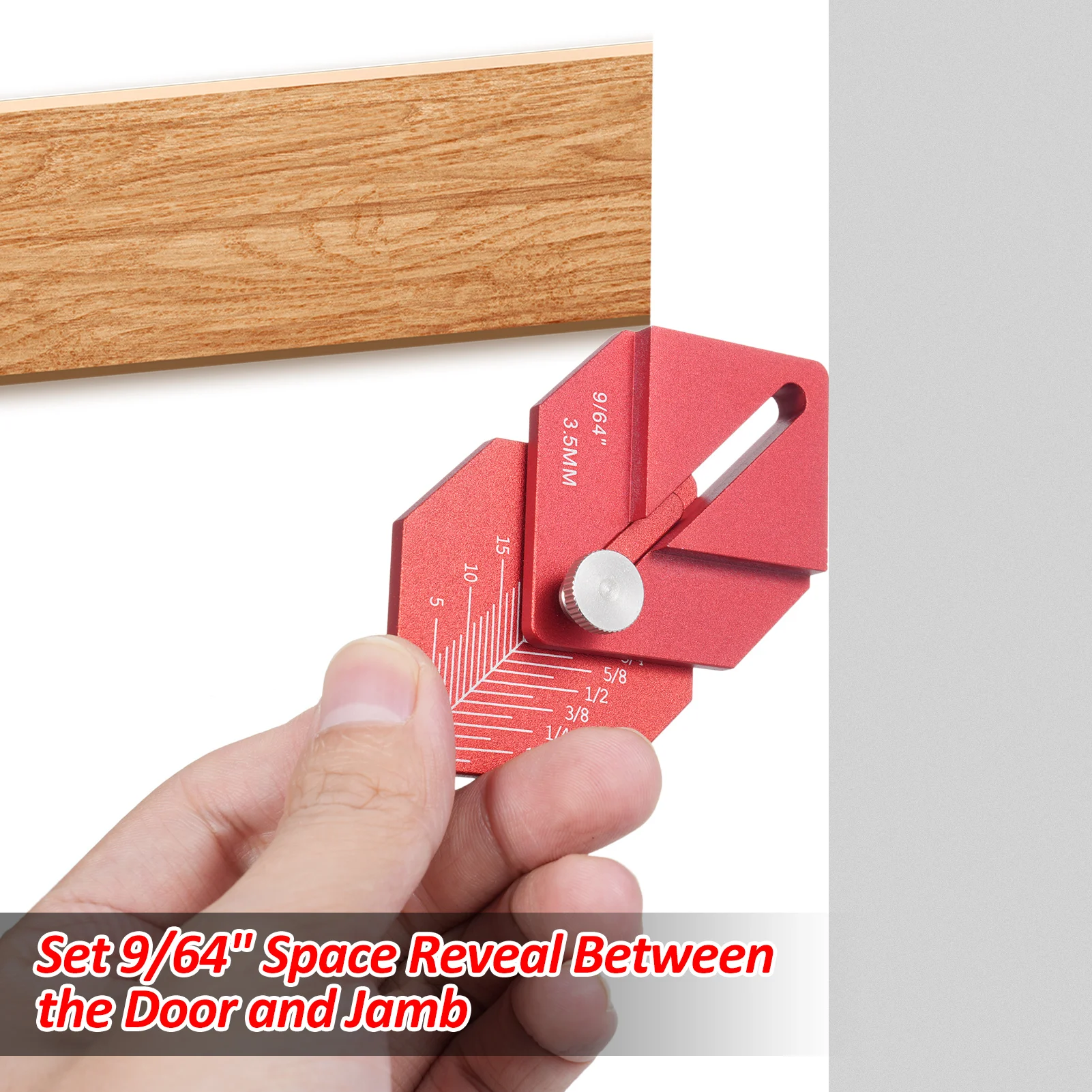 Woodworking Measuring Ruler Trim Carpentry Tools Finishing Work Multi-Tool for Measuring and Marking Short Offsets,CNC-Machined