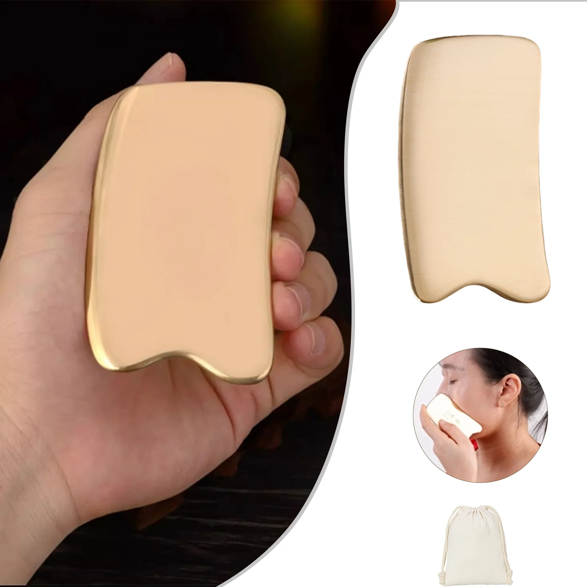 

Медная массажная пластина Гуаша, металлический инструмент для соскабливания тела, массажный инструмент для спины, плеч, шеи, меридианы, бытовой на заказ Гуаша