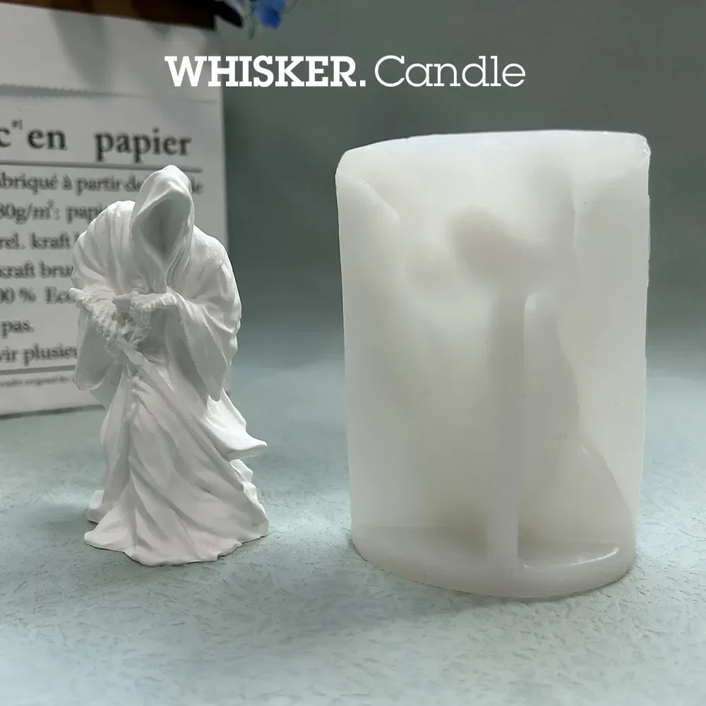 

WHISKER | Mysterious Samurai Scented Candle Mold DIY Portrait Glue Ornament Halloween Silicone Mold Cool Gift Handmade Moldes De