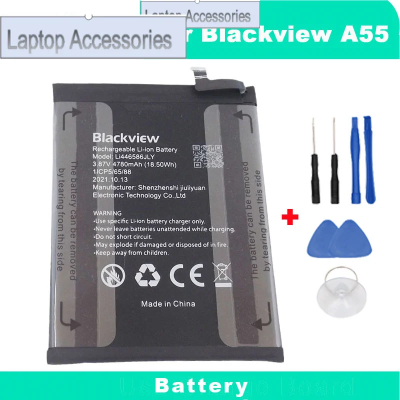 F HJ  YCOOLY In Stock NEW production date for Blackview A55 battery 4780mAh High capacity for Blackview Li446586PHTT battery
