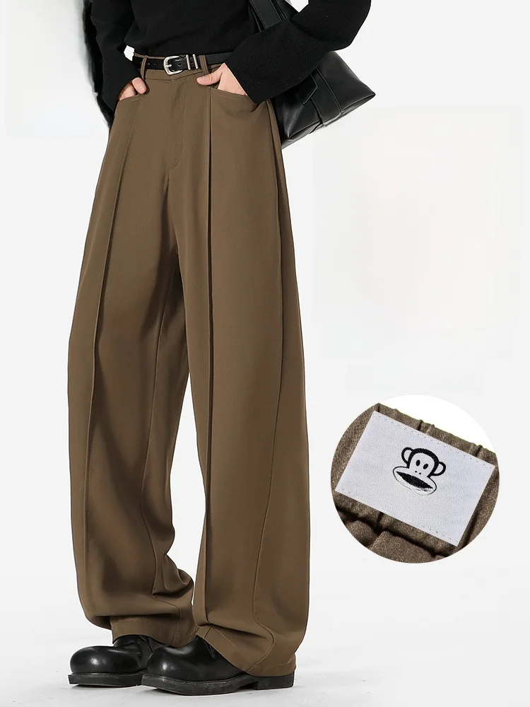 

PaulFrank Men's Casual Loose Pants Spring Autumn New Style Simple Match High Sensation Casual West Pants Drapey Comfortable