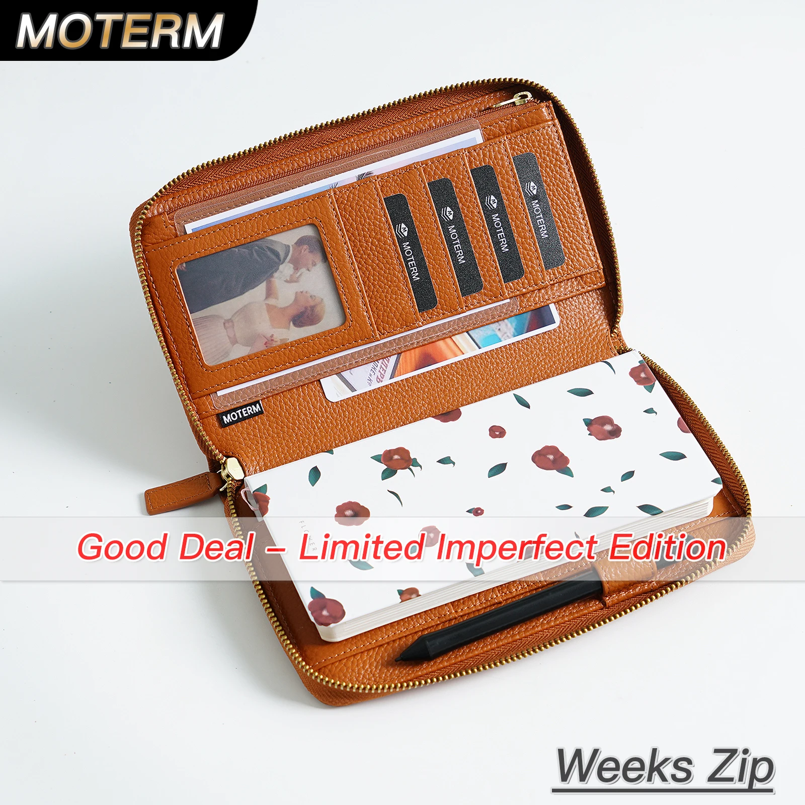 couverture-de-semaines-zippee-a-moterm-imparface-limitee-pour-carnet-de-notes-hobo-weeks-veritable-grain-de-galets-en-peau-de-vache-agenda-plus-large-a-fermeture-eclair