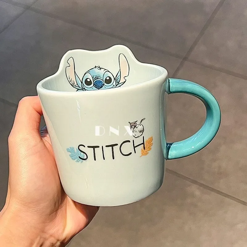 Best Selling Lilo & Stitch Creative Casual Ceramic Mug Office Desk Bedroom Restaurant Boys and Girls Birthday Gift Drinking Cup