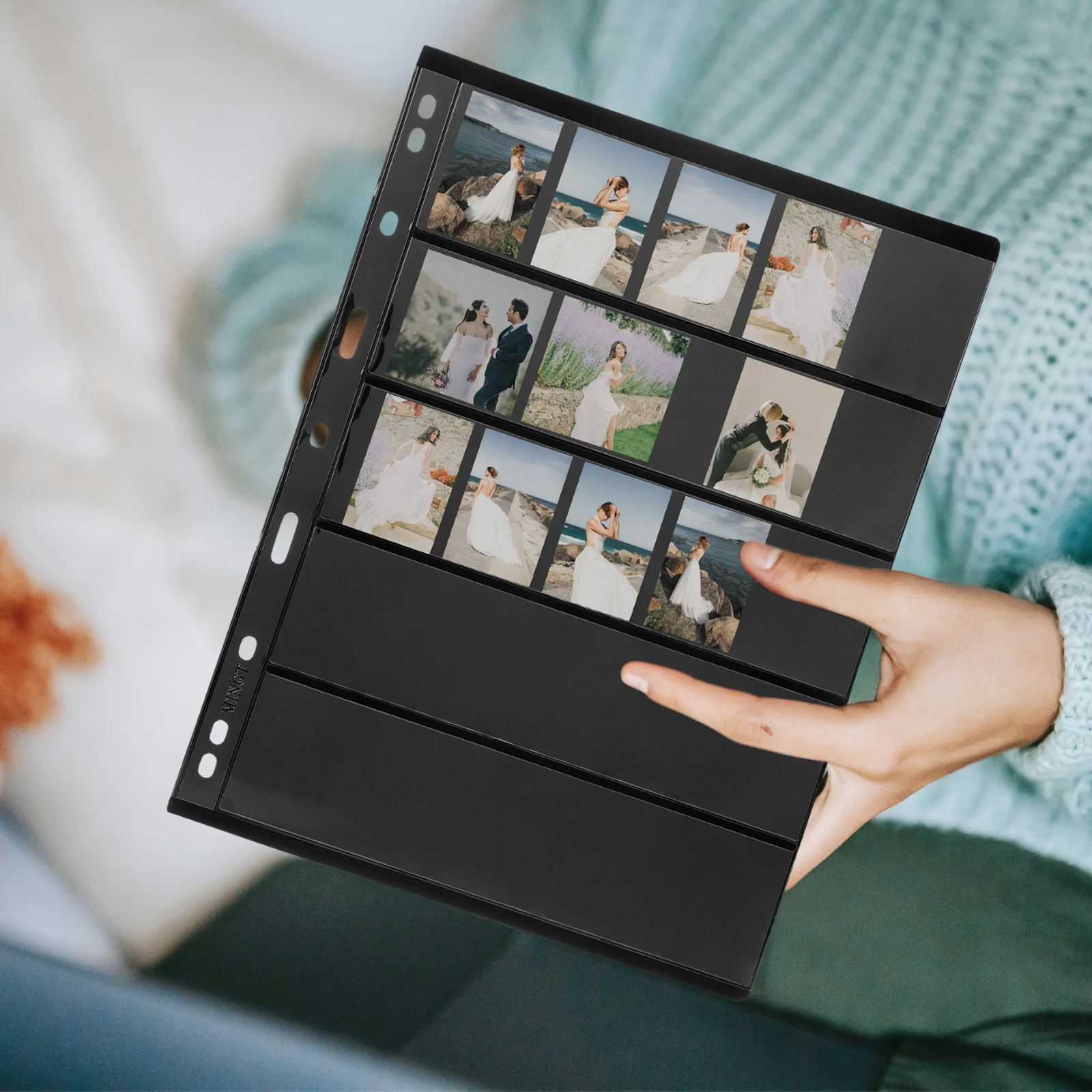 

10Pcs Stamp Collection Loose-Leaf Holder Transparent Sheets Reusable Card Storage for Gaming Cards Stamps Collection