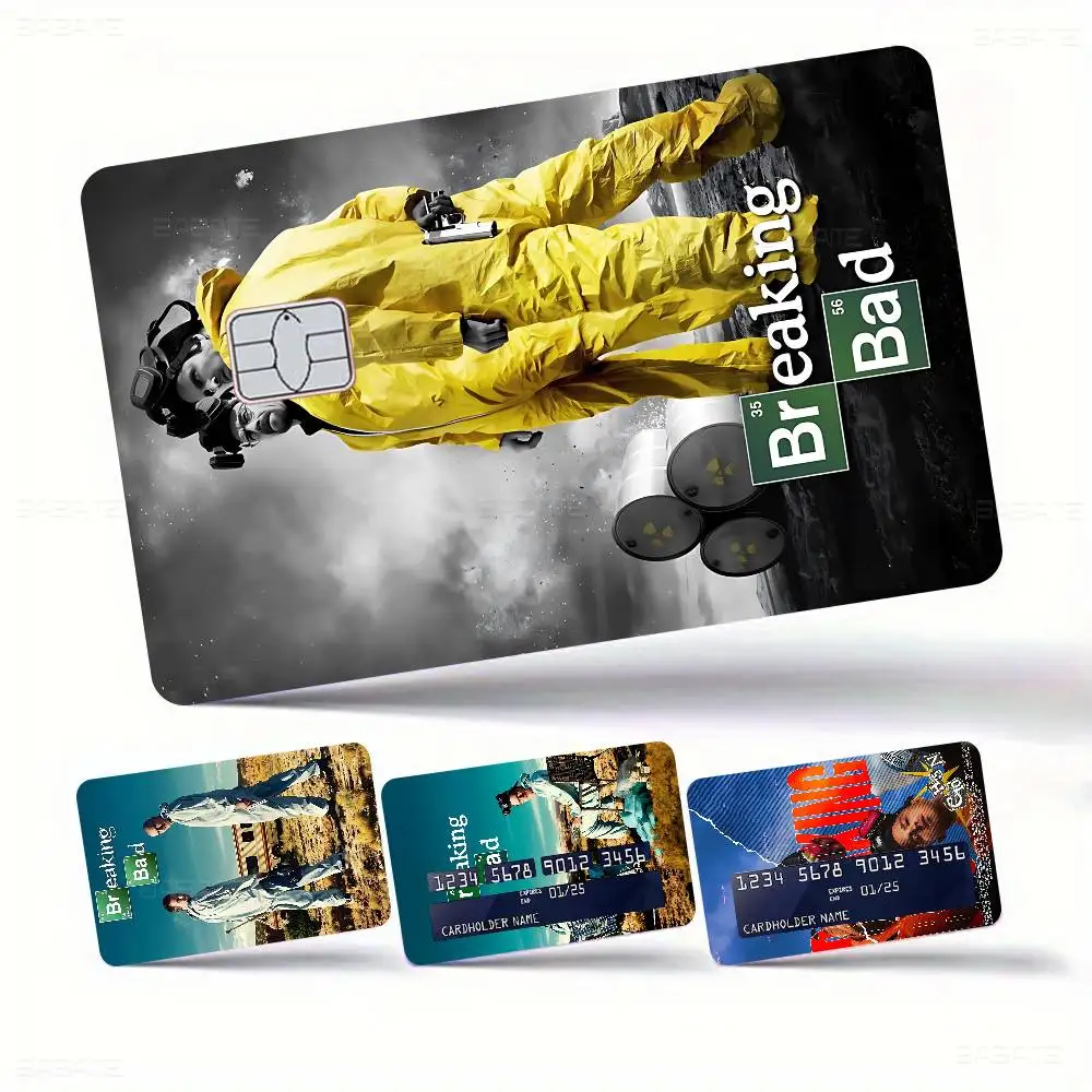 Film B-Breaking B-Bad Anime Cartoon Bear Skin Adesivo Pellicola Custodia con nastro per grande carta di debito di credito lato anteriore