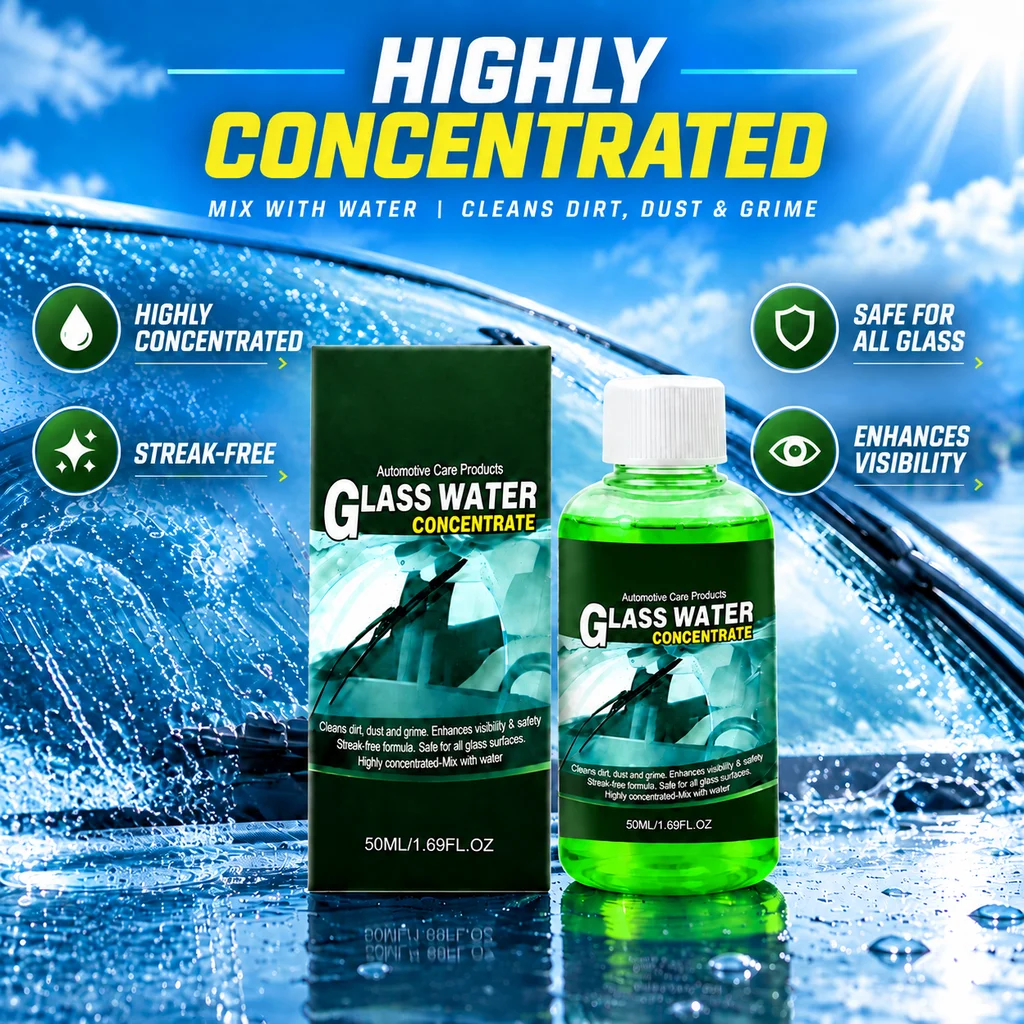 Universal Windshield Washer Fluid Concentrate Car Glass Cleaner Auto Window Hydrophobic Waterproof Agent Oil Film Removing 50ml