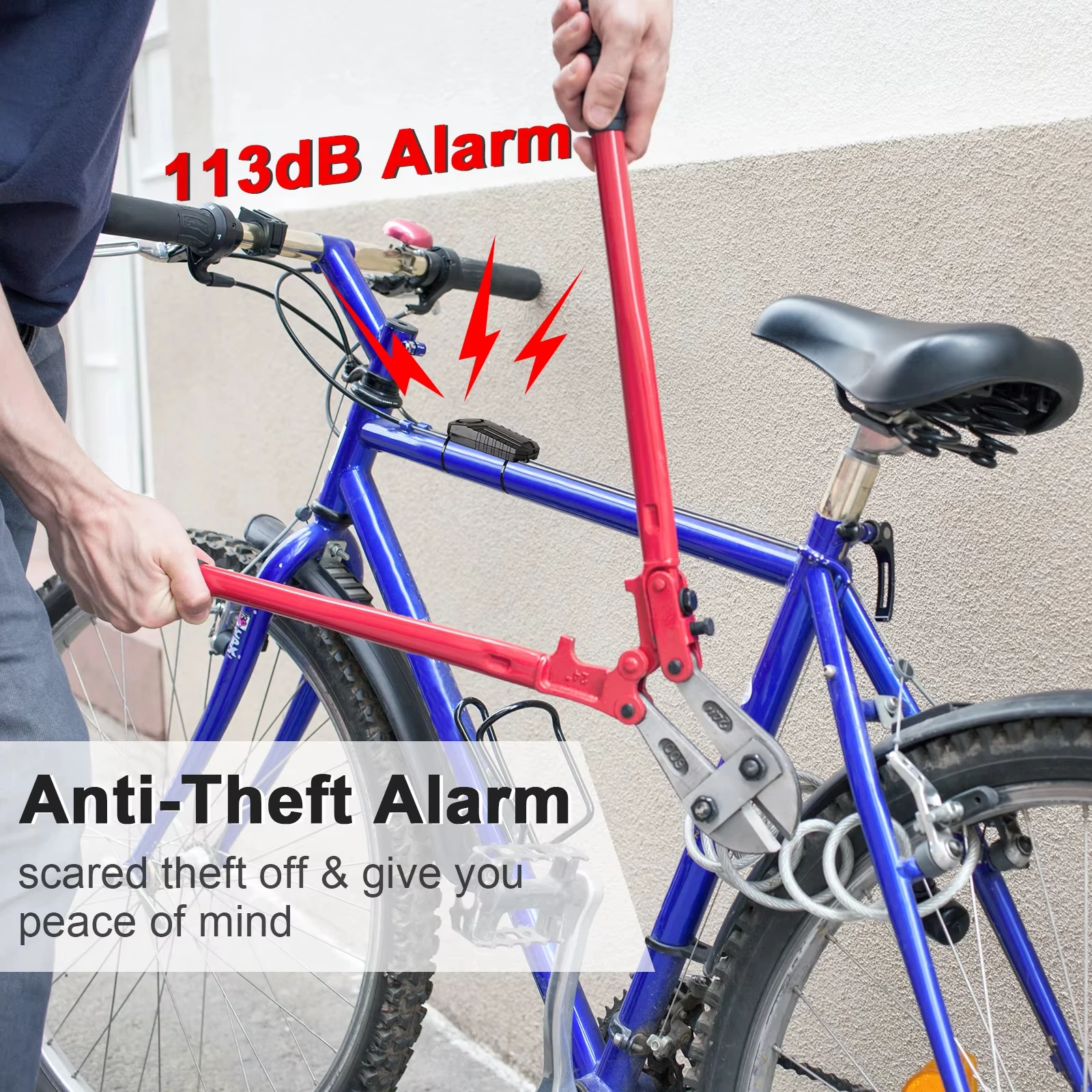 Upgrade Bicycle Alarm Lock Wireless Remote Anti-Theft for Bike Motorcycle Outdoor Cycling Security Vibration Sensor Waterproof