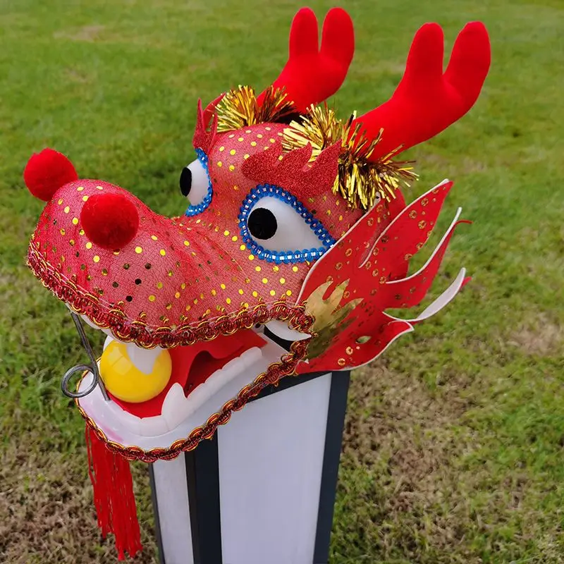Chinese Ribbon Dance Dragon Head Accessories For Adult Children Festival Performance Prop Fitness Product (Not Include Body)