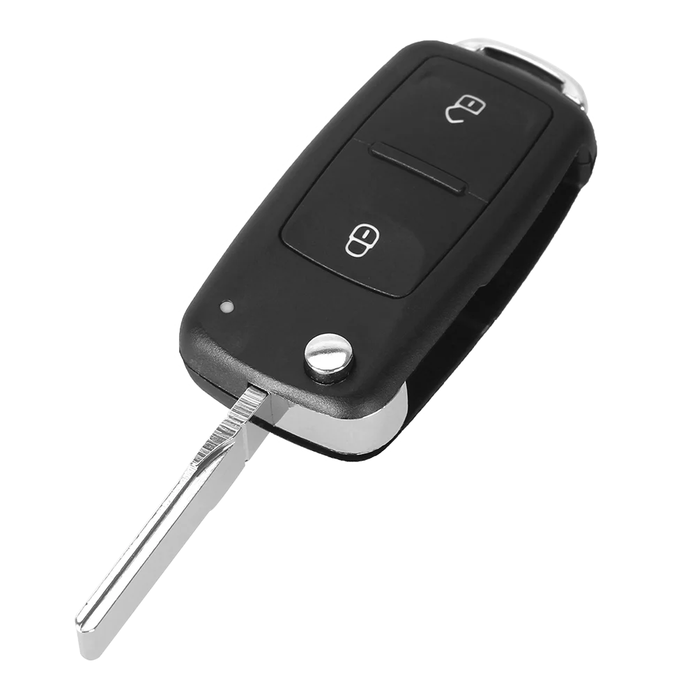 2 أزرار مفتاح السيارة Switchblade مفتاح الوجه مفتاح قذيفة ل بولو باسات B5 تيجوان جولف ل MK4 سيات سكودا