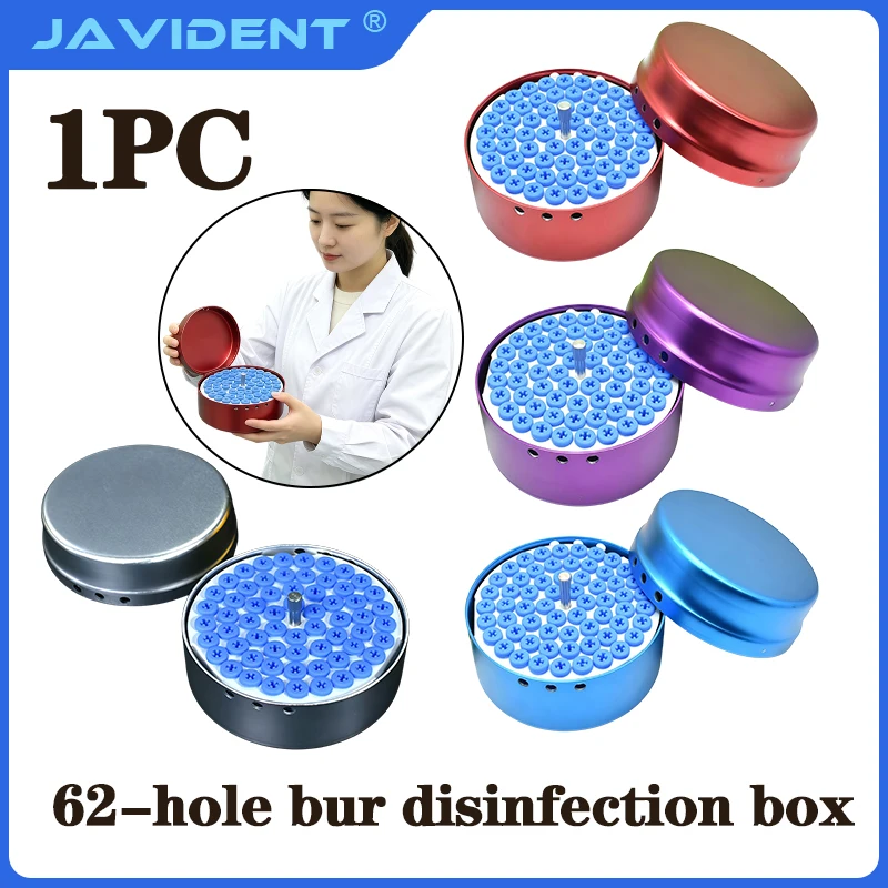 1Pcs Dental Aluminum Alloy High-Temperature Instrument Cleaning Case, Round Drill Bit Sterilization Rack, Dental Materials