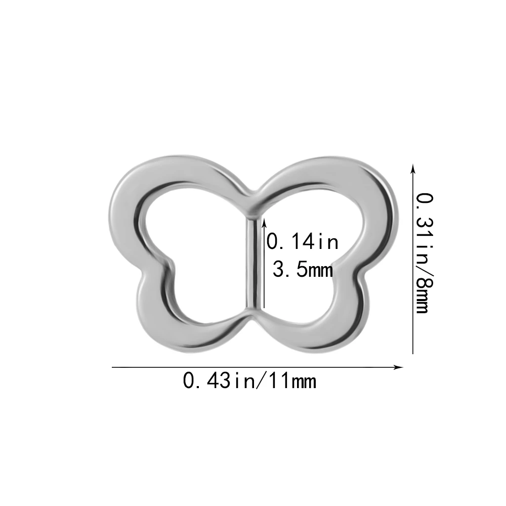 20 قطعة عالية الجودة 4 ألوان صغيرة جدا فراشة حزام أزرار أكياس دمية اكسسوارات Diy بها بنفسك دمى أبازيم ثلاثي الإنزلاق مشبك