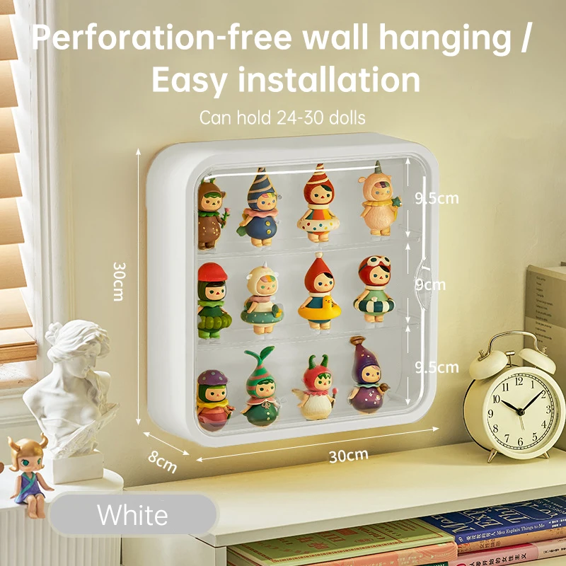 Wall Mounted Blind Box Doll StoragWae Display Stand Toy Display Cabinet Acrylic Storage Box Dust-proof Figures Display Organizer