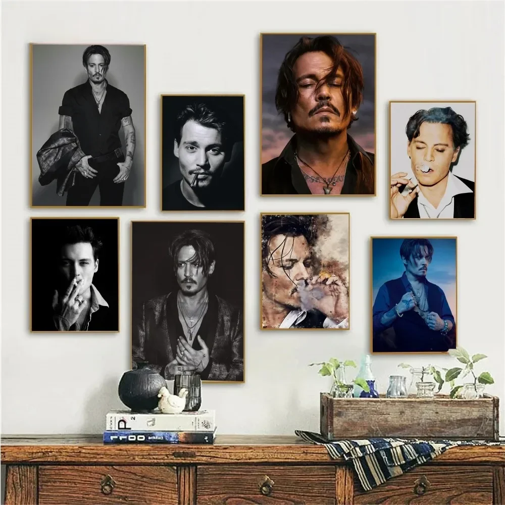 1pc American Film And Television Actor Johnny Depp Poster Paper Print Home Bedroom Entrance Bar Cafe Art Painting Decoration