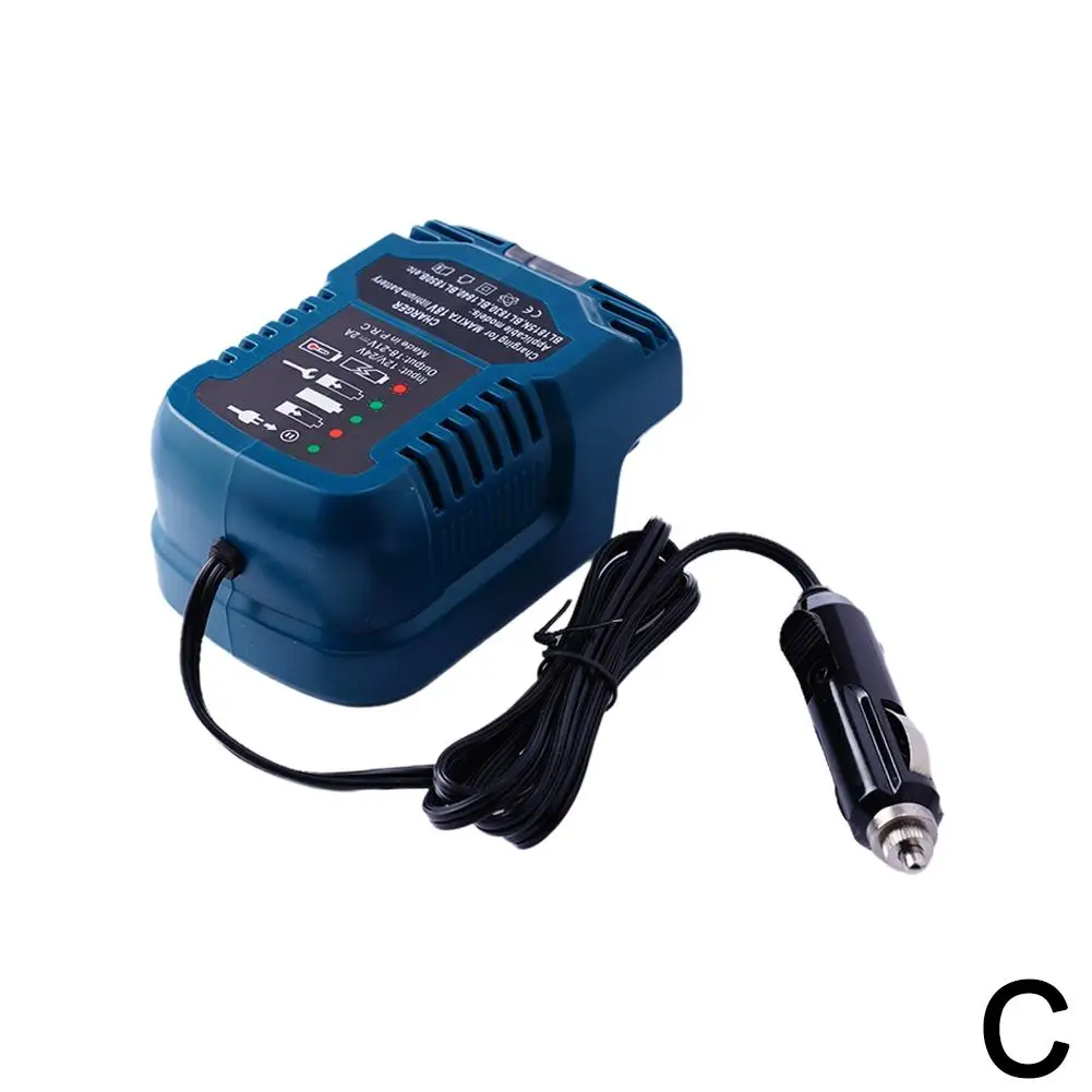 Ładowarka szybka do akumulatorów litowo-jonowych 18V, do samochodu, mini, z wtyczką zapalniczki, model K5X4, pasuje do Maikta BL1830 BL1840 BL1850 BL1840B BL1815