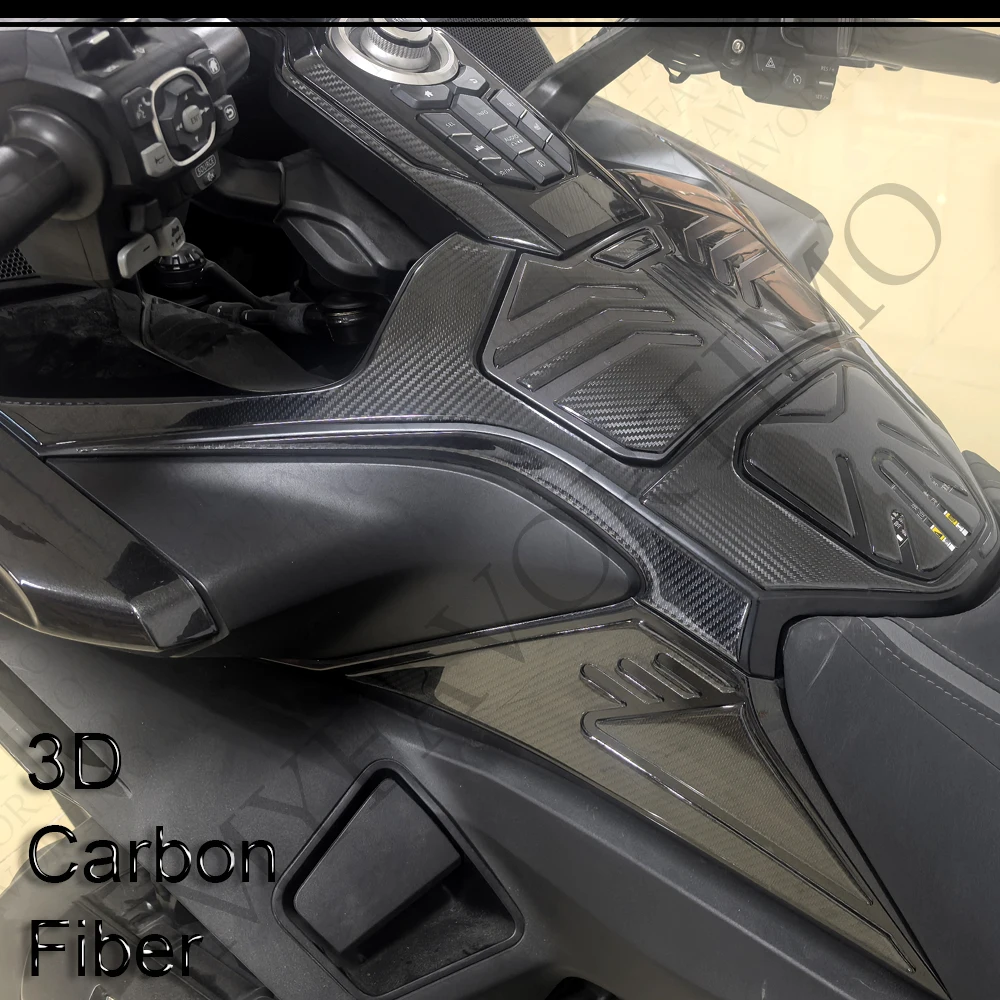 Für Honda Goldwing GL1800 F6B Tour Verkleidung Kotflügel Tankpad Kraftstoffschutz Aufkleber Carbon-Optik