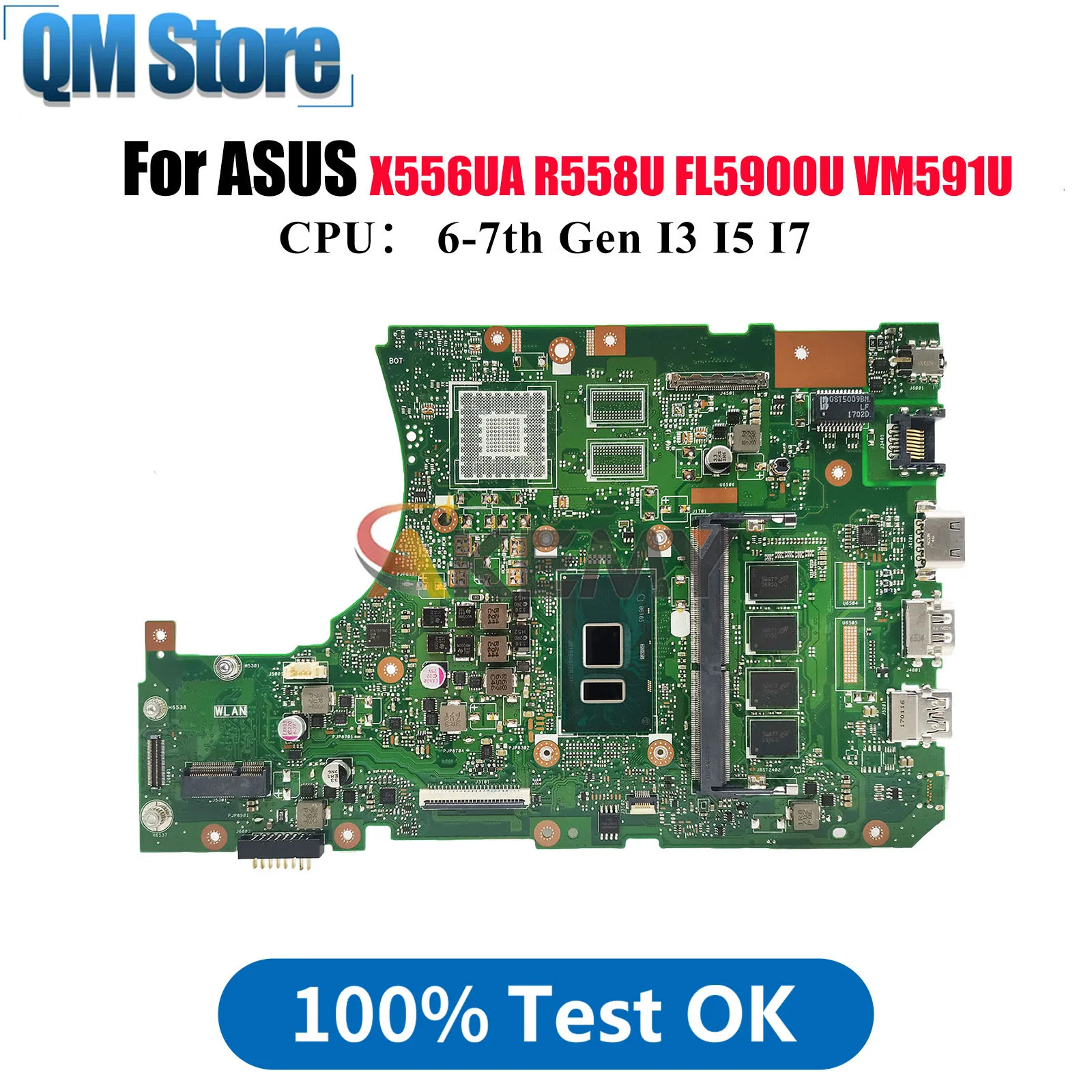 

Материнская плата X556UA для ноутбука ASUS VM591U X556UF X556URK X556UJ FL5900U X556UQK X556UQ X556UV X556U R558U, материнская плата I3 I5 I7 CPU