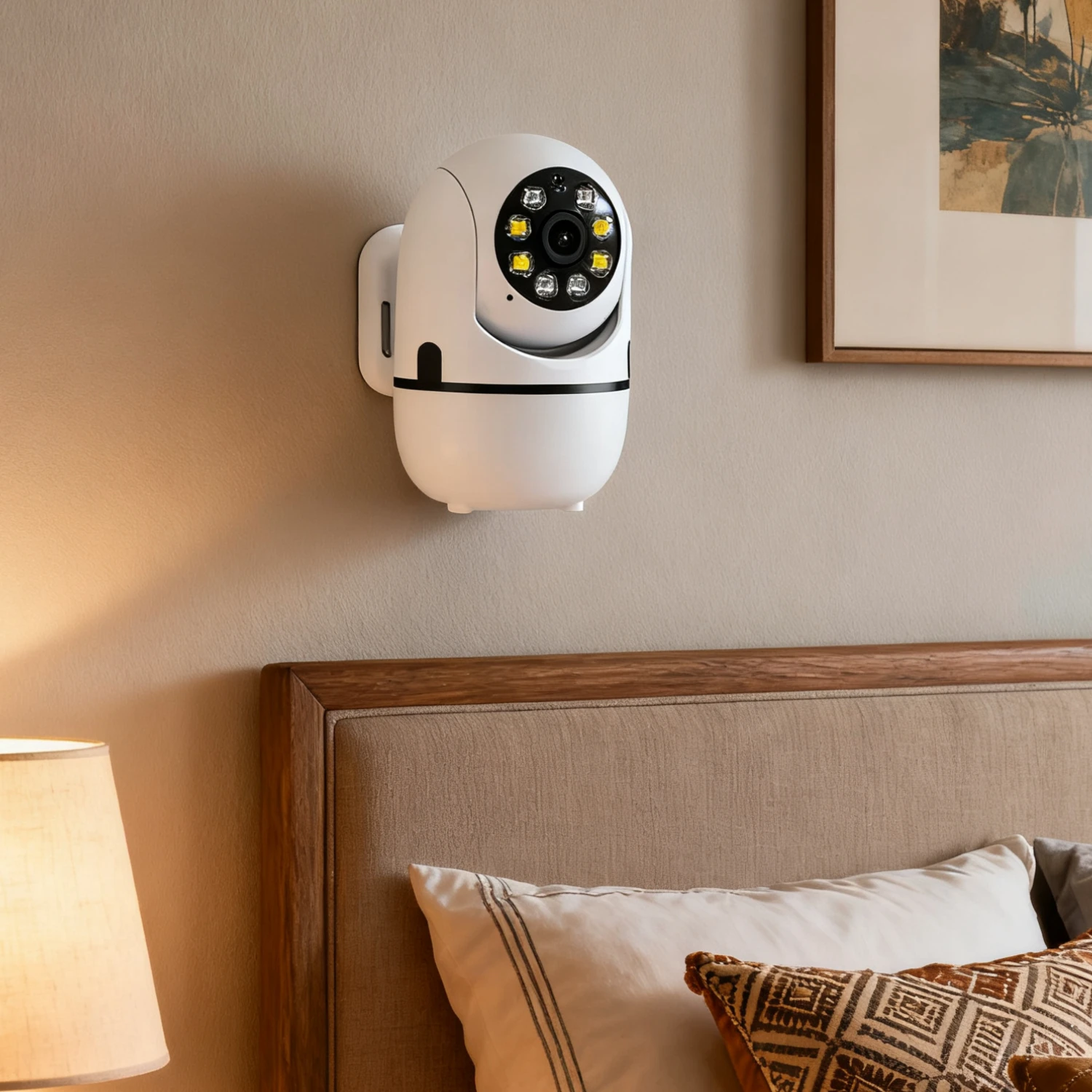 Câmera de rede Hifi de 8MP, rastreamento automático, câmera de segurança doméstica inteligente com visão noturna completa, vem com uma placa de armazenamento de 64G