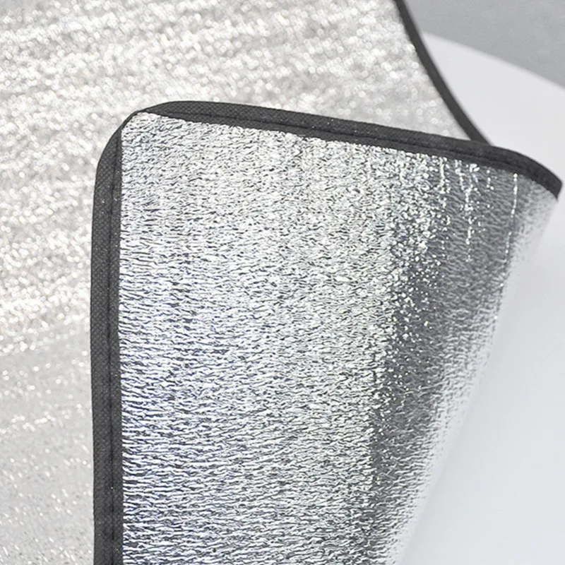 Double Sided Aluminum Foil Moisture Proof Camping Mat Waterproof Insulated Picnic Blanket Ground Sheet for Outdoor Hiking Travel