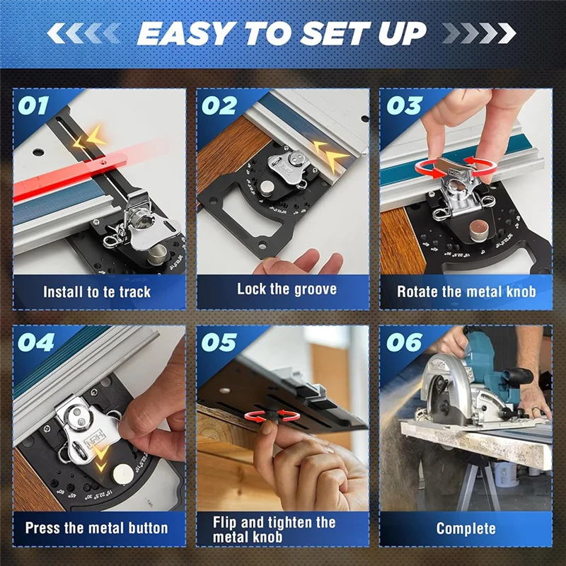 ABWP-90 graden haakse rail vierkante haakse positioneringsplaat voor zagen met -45 °   Tot 45e °   Snelle positieve hoekstop