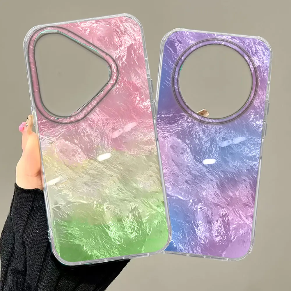Funda para Teléfono con Textura Vortex en Rosa Dopamina y Morado para Honor X9c 400 Lite 200 Pro 90 X8b X7d X9a X9b X8c X8a X7c X7b