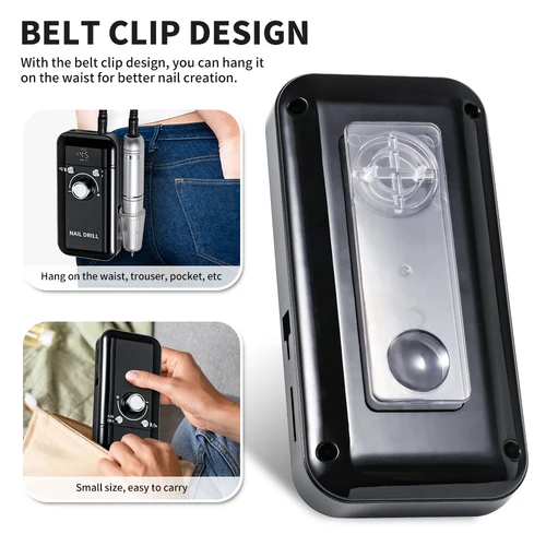 Imagen 2 del producto Taladro eléctrico para uñas de 45000RPM, taladros profesionales para uñas de Gel, esmalte, lima de uñas portátil recargable, herramienta de manicura