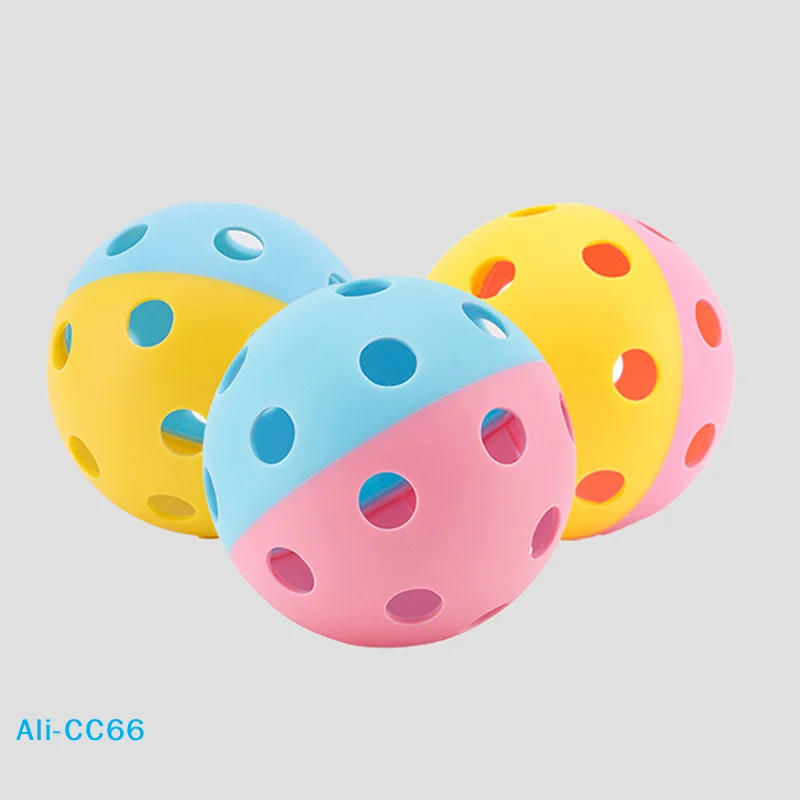 

【C】Мячики для пиклбола, двухцветные, с комбинированными для тренировок в помещении и на открытом воздухе, пиклбол, сильная стабильность полета и отскок, спортивное снаряжение на открытом воздухе