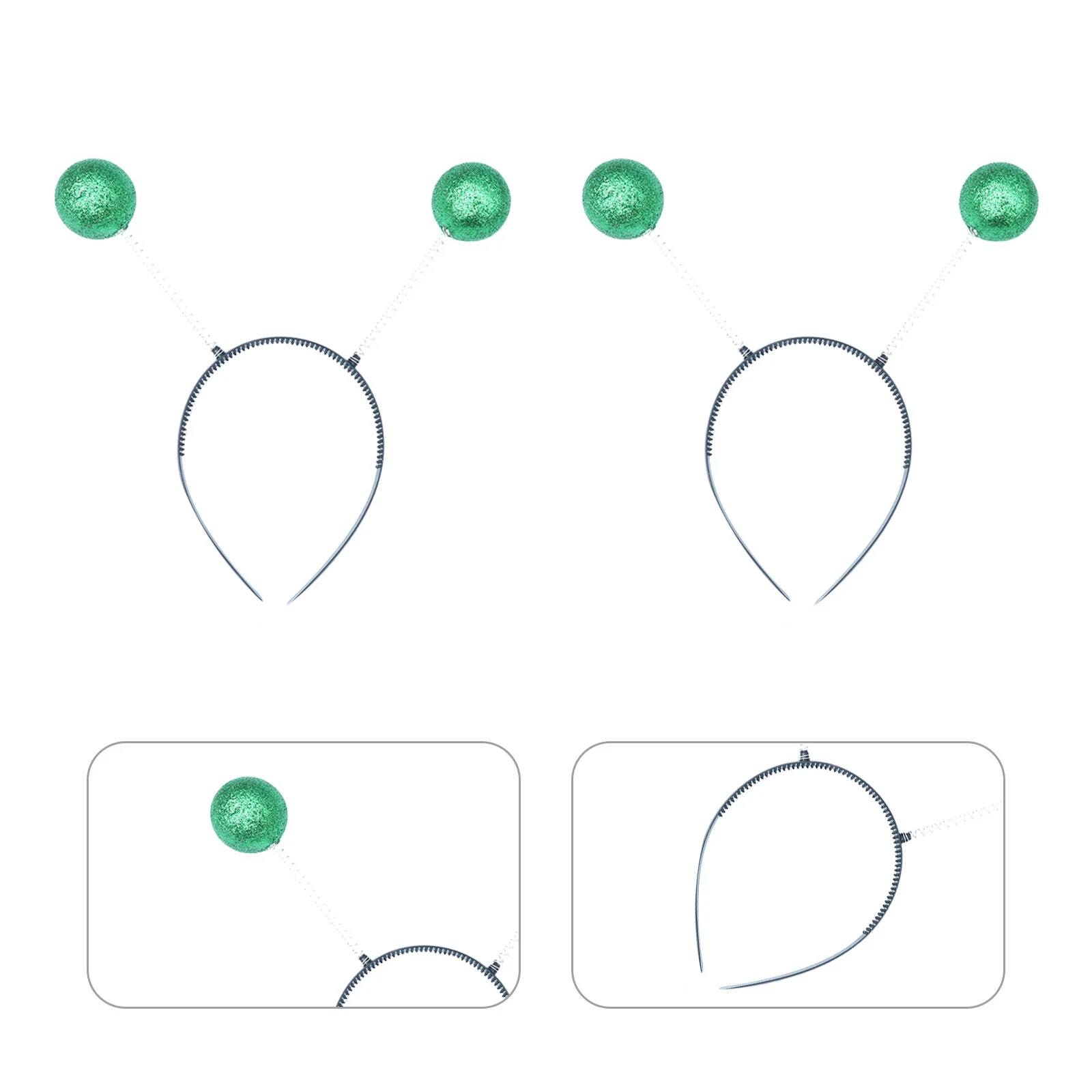 

6pcs Hair Hoops Creative Ball Decor Shiny Costume Headdress For Festival Party Carnival Performance Decoration Hair Accessory