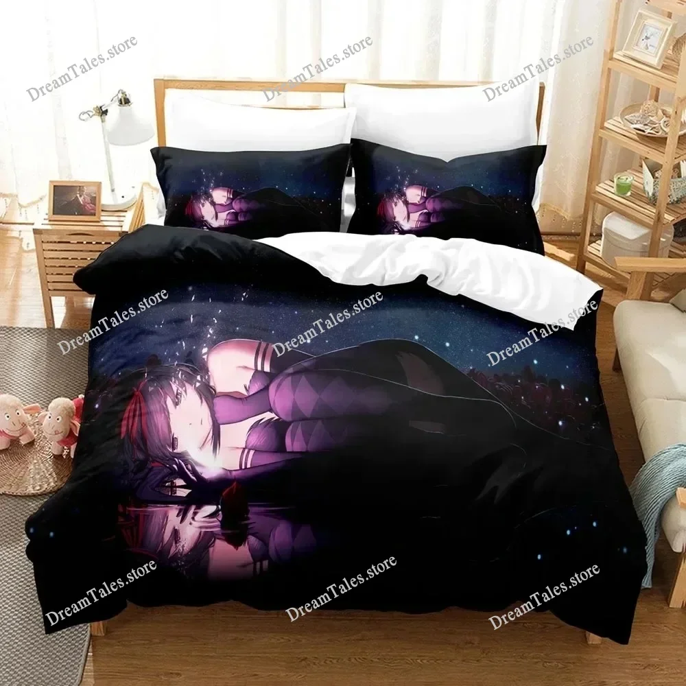 Puella Magi Madoka Magica Cartoon Poster Sheets Quilt Covers Bedding Dormitory Sheets Bedding Set Soft Warm Bedding Set369