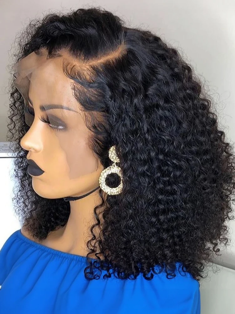 

Короткие парики-боб из натуральных волос, 13x4, с глубокой волной, кружевной фронтальной частью, волнистые, предварительно обрезанные, без клея, готовые к носке, 7x5, безклеевые парики для женщин, 250%