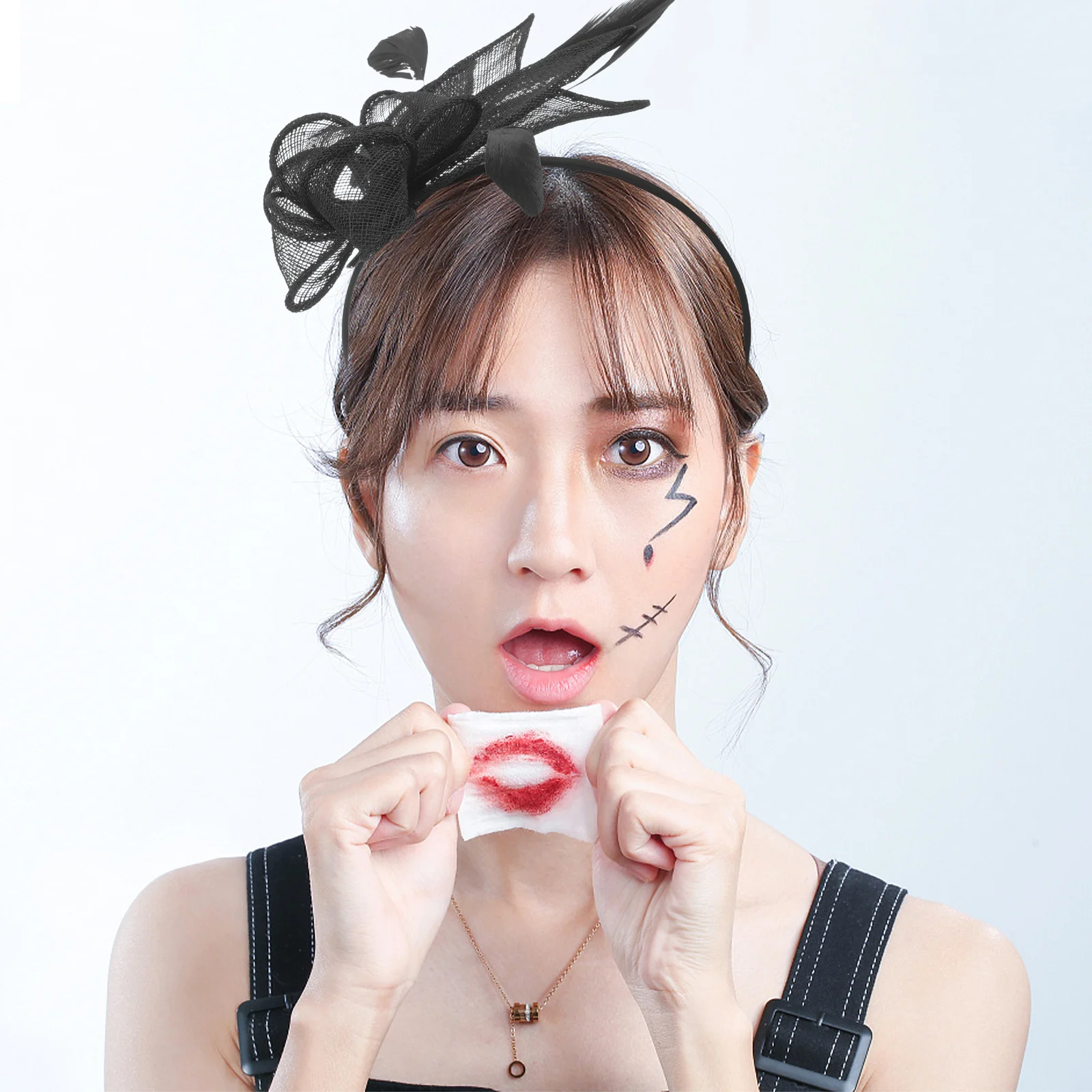 

Fascinator Headband Hair Clip Women Vintage Hats Tea Party Fascinators Hairbands ABS Material Easy Wear Match Outfits