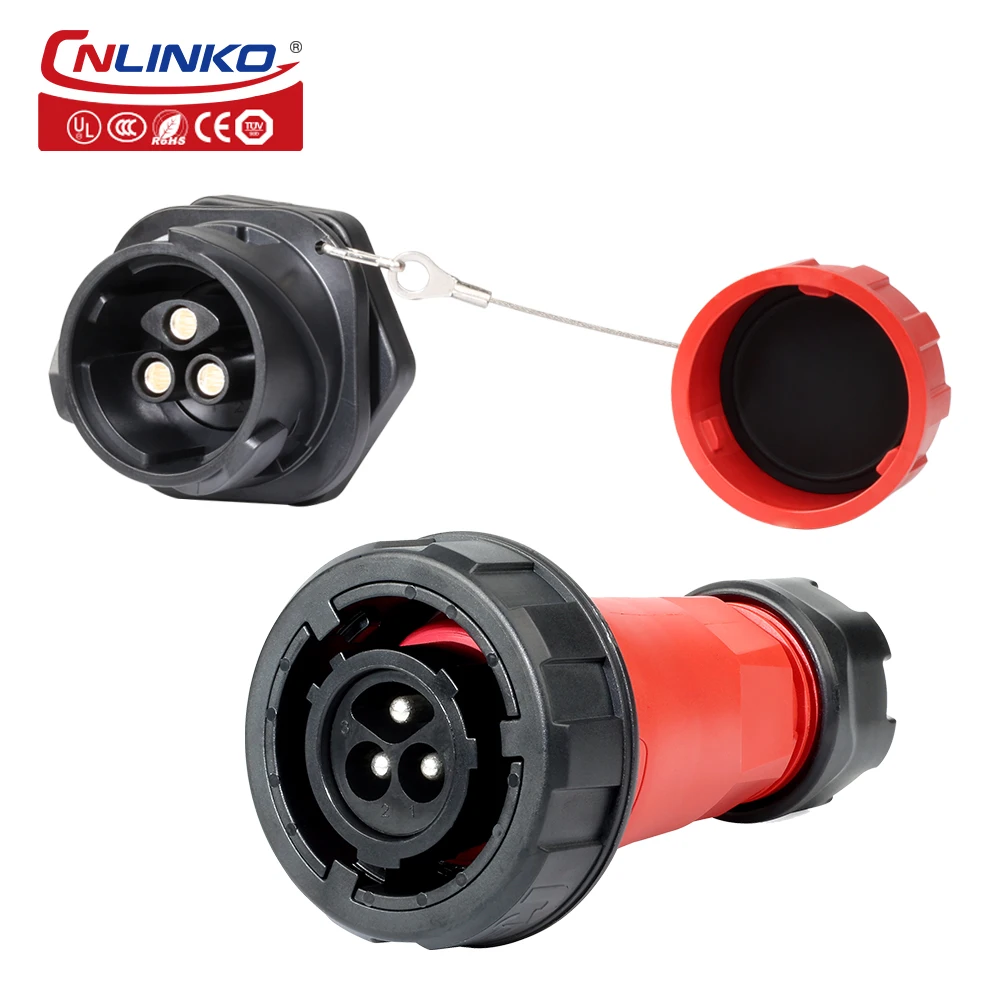 CNLINKO M28 Waterproof Connector IP68 35A/50A Power Cable Connector YM28 Plug Socket Male and Female 2/3/5 Pin Quick Connector