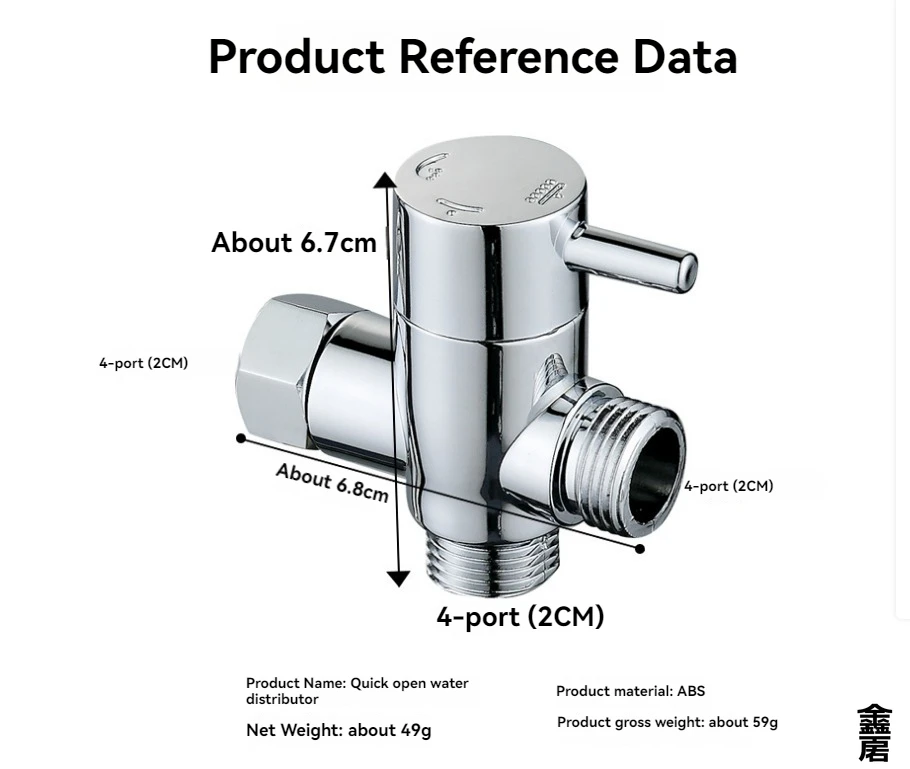 3 Way Shower Head Diverter Valve G1/2 Three Function Switch Adapter Connector Head faucet Bathroom Accessories 3 Way Shower Head