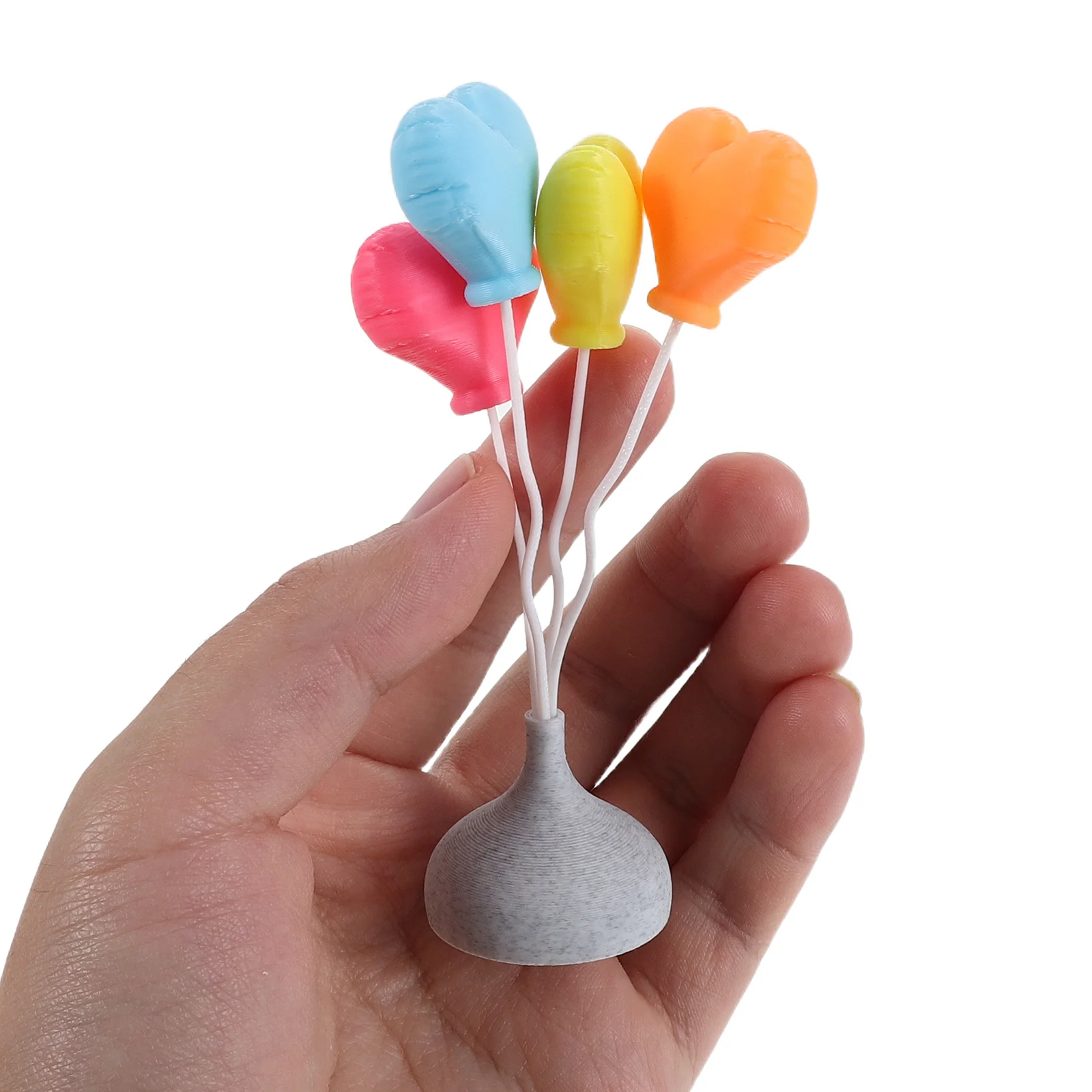 Palloncino in miniatura per casa delle bambole Decorazione a forma di cuore Scena di festa di San Valentino Decorazione di palloncini piccoli Puntelli per casa in miniatura