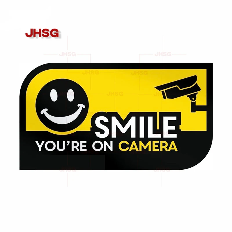

Smile, You're on The Camera. Safety CCTV Warning Stickers, Vinyl Waterproof Stickers, Car Styling Decorations