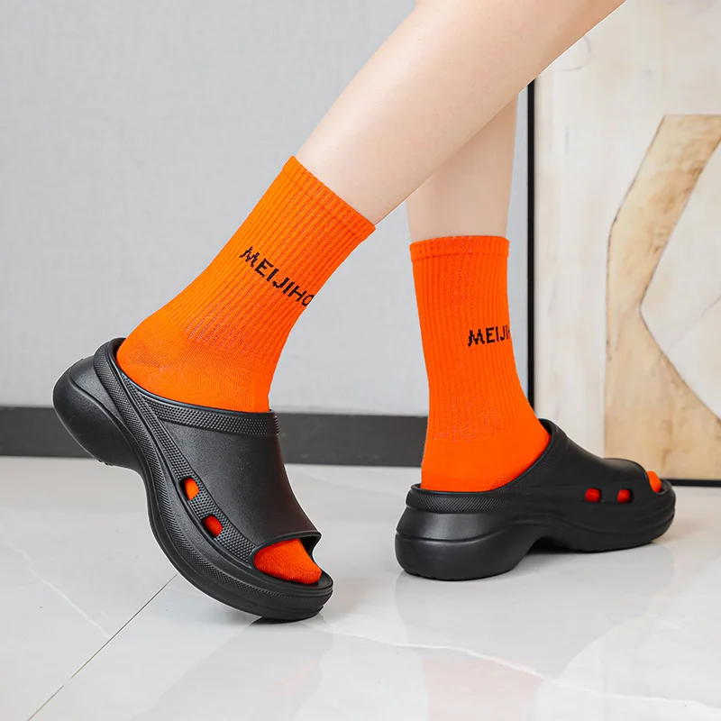 STRONGSHEN Summer Women Platform Slippers Fashion Open Toe Garden Shoes Ladies Thick Sole Wedges Beach Sandalias Flip Flop