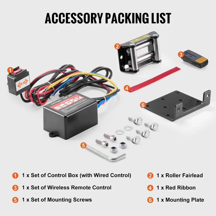 Verricello elettrico ATV UTV Cavo in acciaio da 4000 libbre IP55 Telecomando impermeabile
