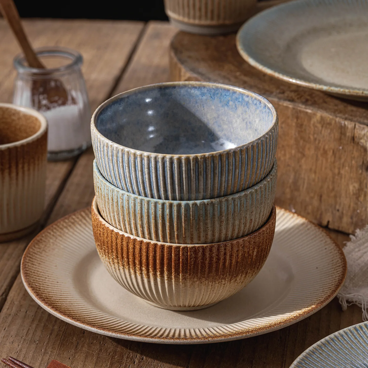 

Керамическая ретро миска для супа рамэн, глазурь, сменная керамика, маленькая миска, домашняя миска для риса, отель, ресторан, кухонные принадлежности