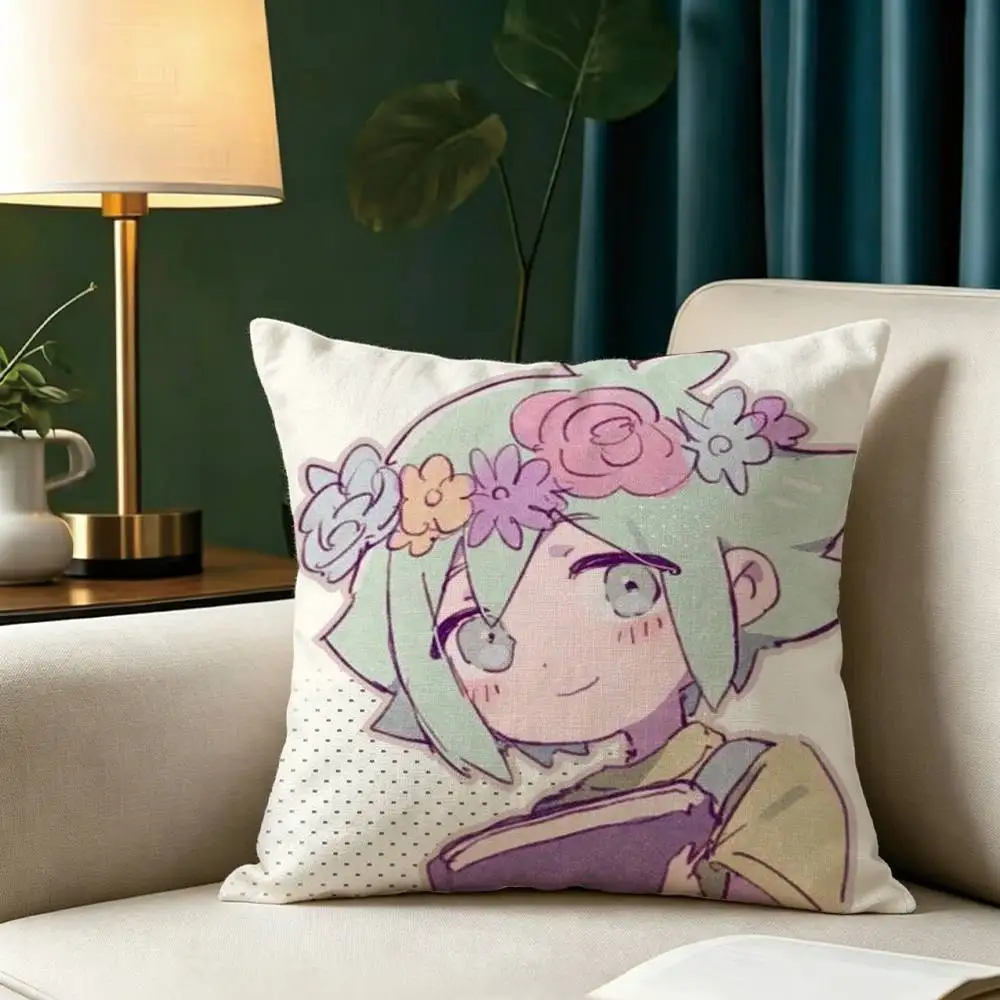 Game Omori Sunny Basil Square Double-Sided printed Pillow Case Bedroom Bedside Pillow Sofa Cushion Cover