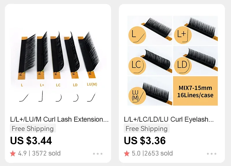 GAHAMACA Classic Individual Eyelash C/CC/D Curl Premade Classic Lashes Extensions Natural Soft Faux Cils Professional Cosmetics