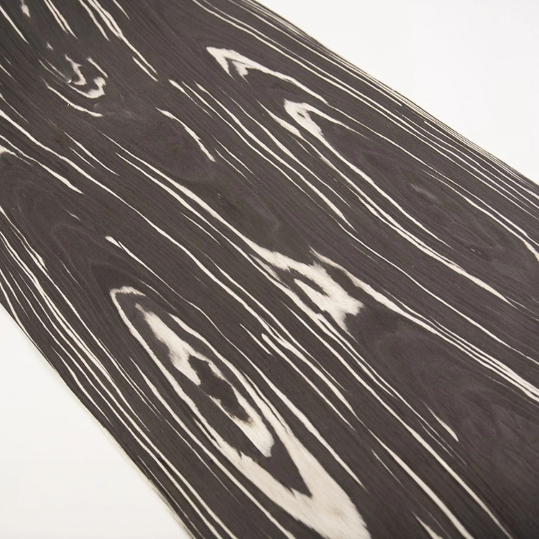 

58x250cm Black Butterfly Reconstituted Wood Veneer for Furniture Upholstery Interior Decor and Stylish Renovation Projects