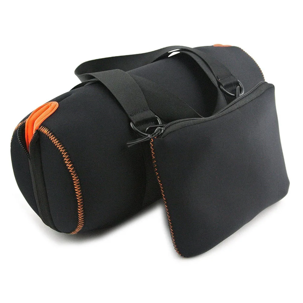 

Eva Case For Wireless Speaker 28*12Cm Black Shockproof Portable Pouch With Divider Soft Lining Holder Handbag For Audio Device