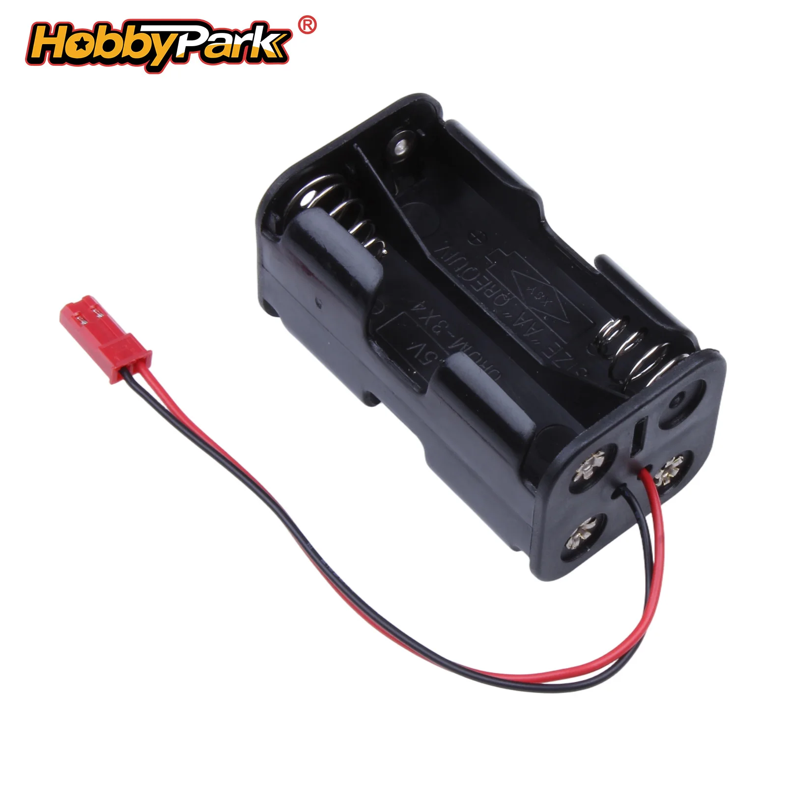 HobbyPark 4-Cell AA Battery Holder Case with JST Plug for 1/8 1/10 Traxxas HSP Redcat RC Cars