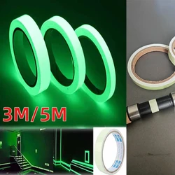 3M/5M Luminous Tape Green Warning Light Night Light Sticker Home Storage Staircase Anti Slip Sticker Graffiti Decoration Sticker