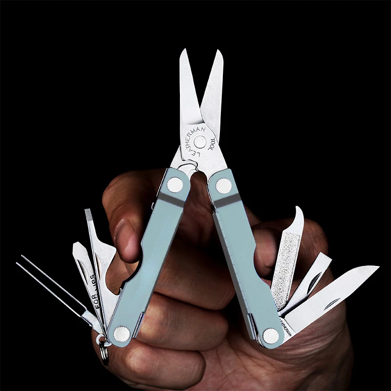 Charming Mini Multi functional Tool Scissor Keychain Portable EDC Outdoor Tool Spring Scissors